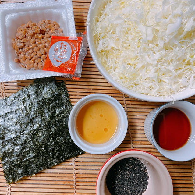 納豆サラダ材料
